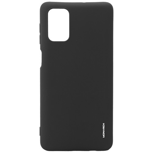 Силиконовая накладка для Samsung Galaxy A71 Monarch Black (Черная) 1
