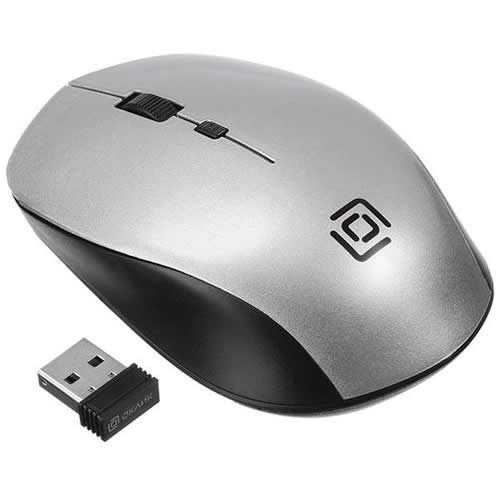 Беспроводная мышь Oklick 565MW USB оптическая Glossy Black/Silver (Черно-серебристая) 3