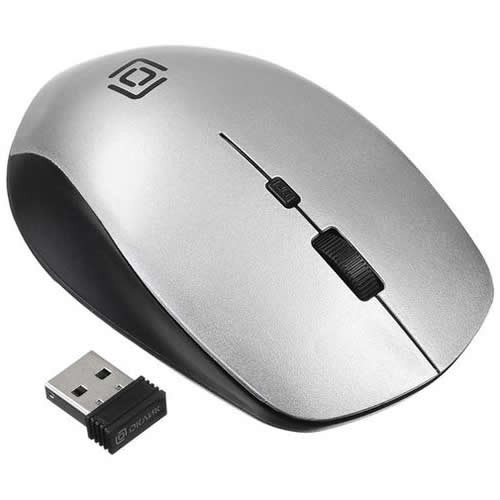 Беспроводная мышь Oklick 565MW USB оптическая Glossy Black/Silver (Черно-серебристая) 5