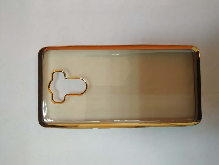 Чехол-накладка для Xiaomi Redmi 4 Pro прозрачная с золотой рамкой 1
