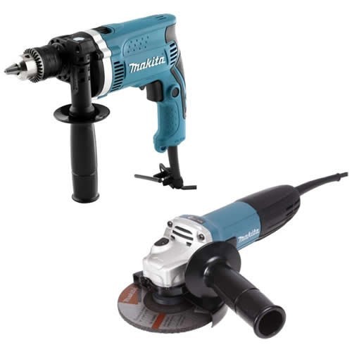 Набор сетевого инструмента Makita DK0123 (ударная дрель HP1630 + УШМ GA5030) EAC 2