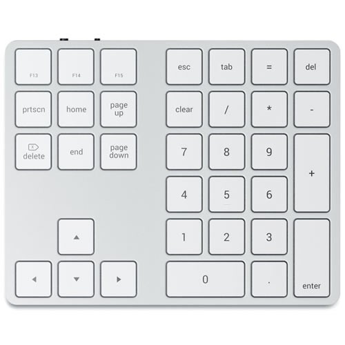 Цифровая клавиатура Satechi Aluminum Extended Keypad (ST-XLABKS) Bluetooth Silver (Серебристый) 1
