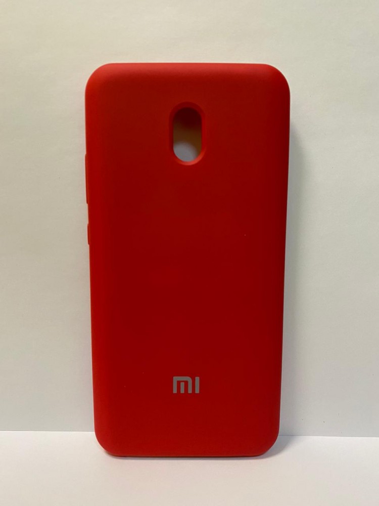 Силиконовая накладка для xiaomi redmi 8А с логотипом Mi (Красная) 1