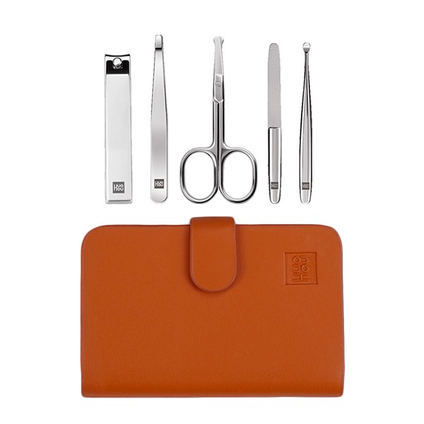 Маникюрный набор Xiaomi Huo Hou Stainless Steel Nail Clippers Suit Brown (HU0061) 1