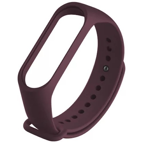 Силиконовый браслет для Xiaomi Mi Band 3/4 Wine-Red (Винно-красный) 1