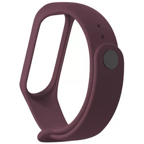 Силиконовый браслет для Xiaomi Mi Band 3/4 Wine-Red (Винно-красный) 2