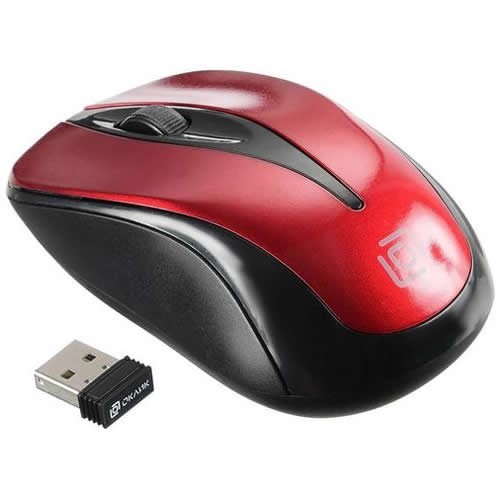 Беспроводная мышь Oklick 675MW USB оптическая Black/Red (Черно-красная) 2