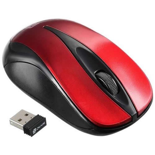 Беспроводная мышь Oklick 675MW USB оптическая Black/Red (Черно-красная) 4