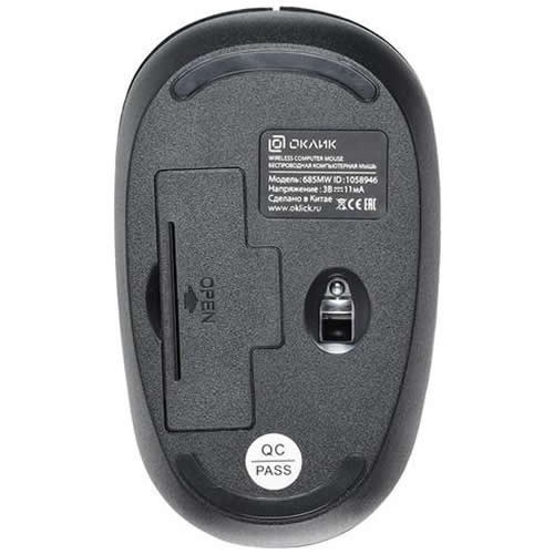 Беспроводная мышь Oklick 685MW USB оптическая Black (Черная) 2
