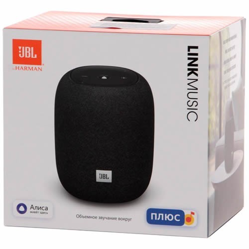 Умная колонка JBL Link Music с Алисой Black (Черный) EAC 6